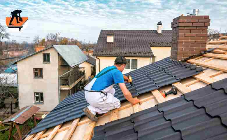 A professional roofer repairing a tile roof in Raymond Terrace.