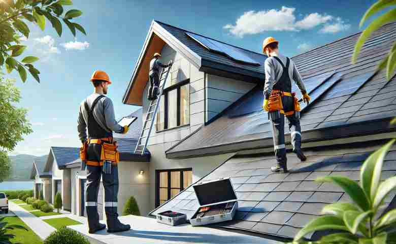 Professional roof inspection on a Sunshine Coast home