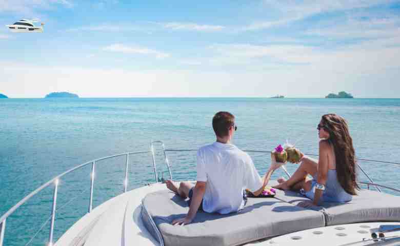 Birthday celebration on a luxurious yacht