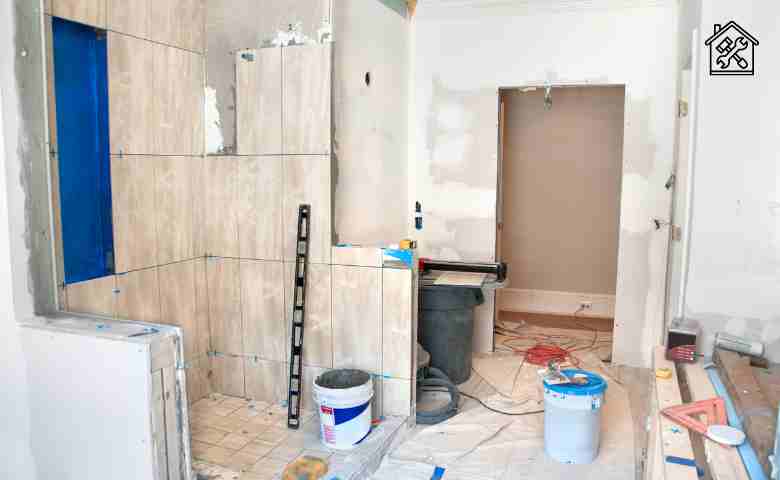 Home remodeling project in winter in California