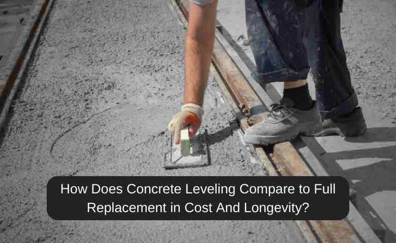 Concrete leveling process in action