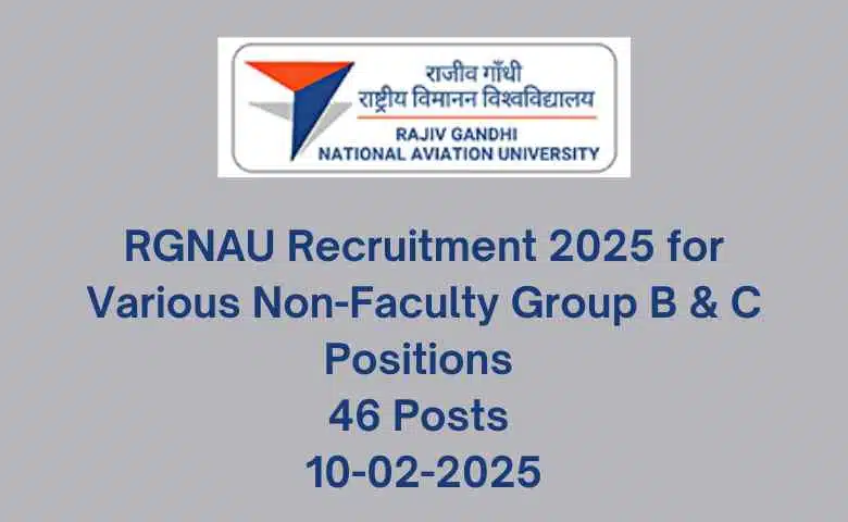 RGNAU Recruitment