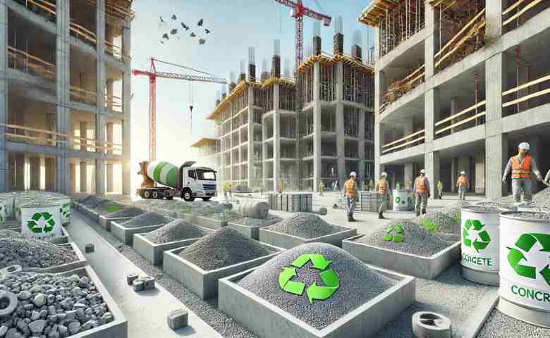High-performance recycled concrete additives made from waste materials.