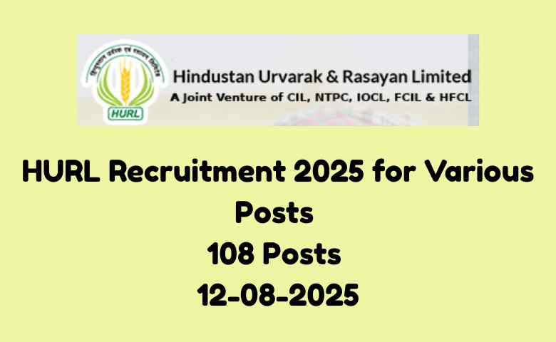 HURL Recruitment 2025