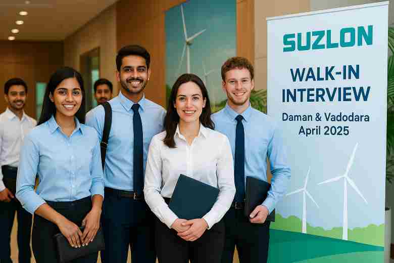 Mega Walk-in Interview at Suzlon Global Services Ltd | 14th & 16th April 2025 | Daman and Vadodara