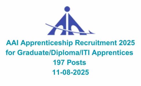 AAI Apprenticeship Recruitment 2025 for GraduateDiplomaITI Apprentices 197 Posts 11-08-2025