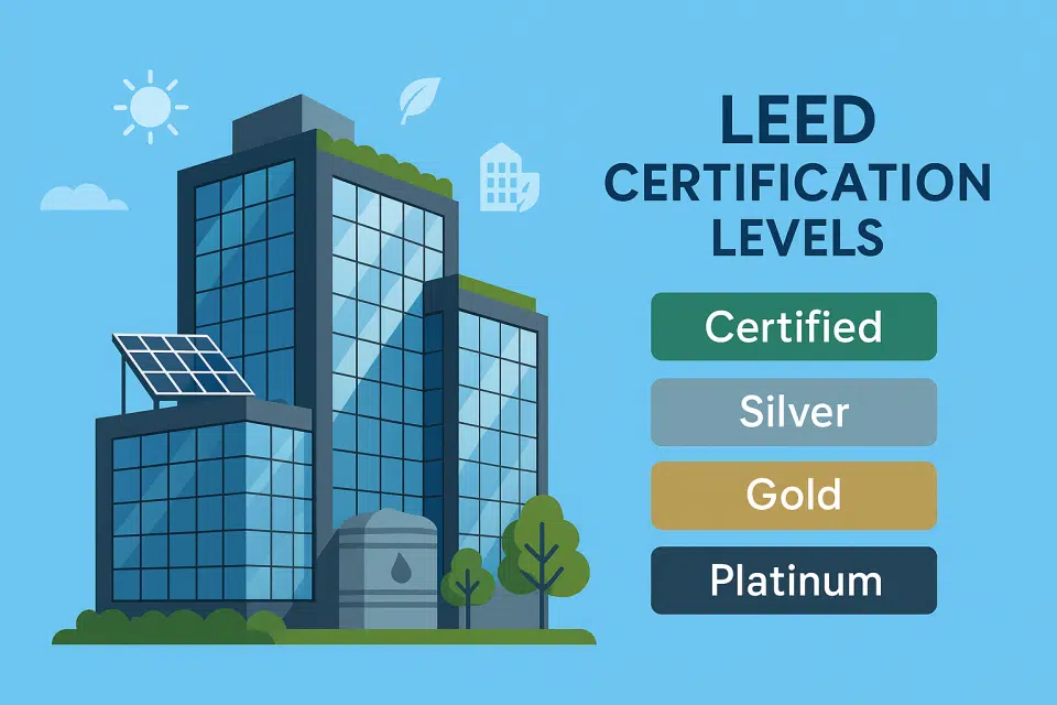 LEED certification levels 2025 with green building practices