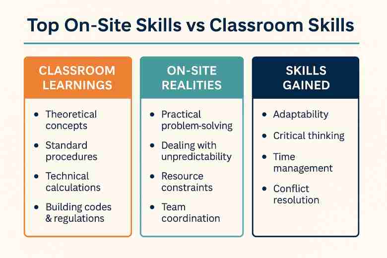 Top On-Site Skills vs Classroom Skills