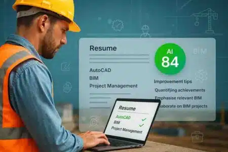 AI-powered Construction Resume Analyzer Interface Screenshot