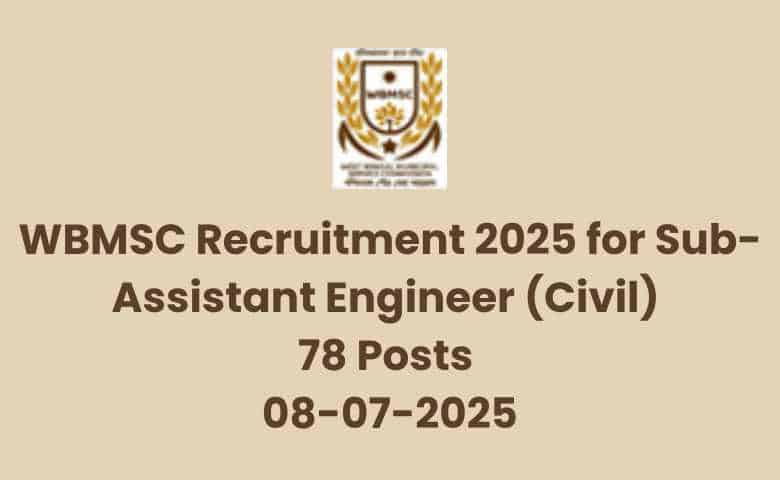 WBMSC Recruitment