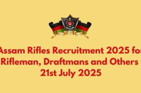 Apprenticeship to Project Lead - Assam Rifles Recruitment 2025 For Rifleman Draftmans And Others 21st July 2025 280x186 