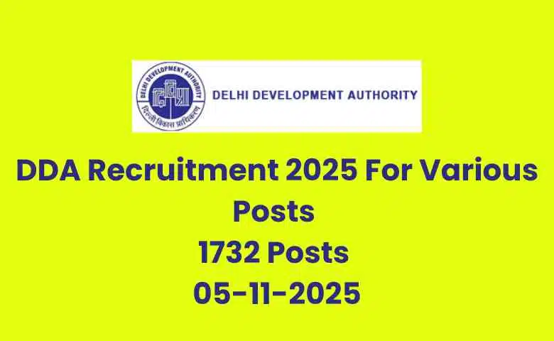 DDA Recruitment 2025