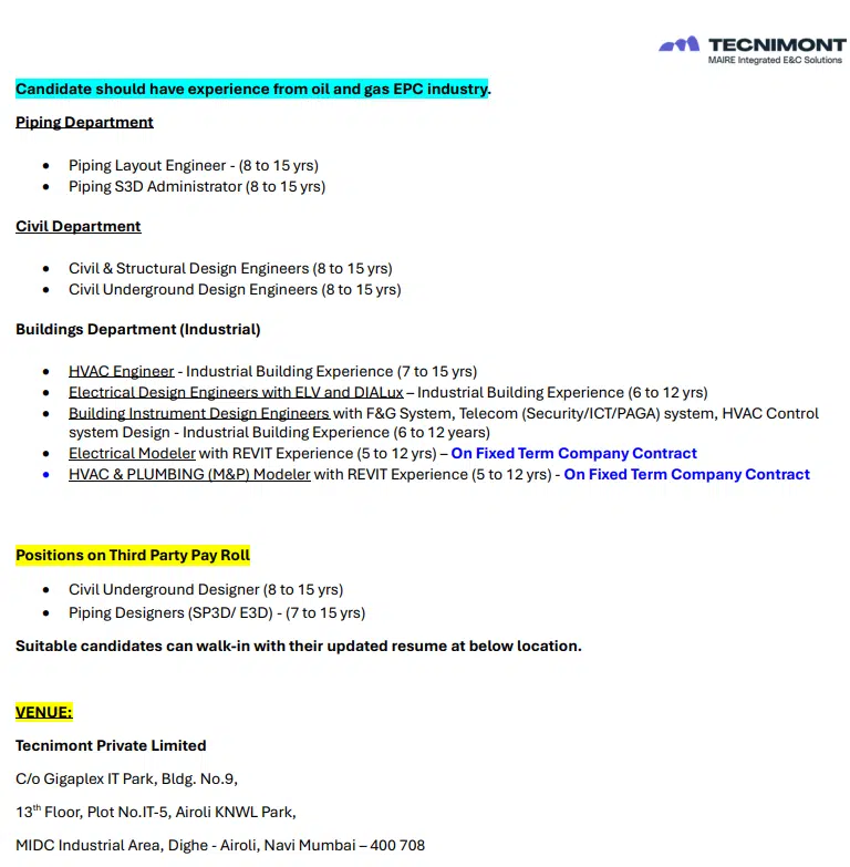 Walk-In Drive at Tecnimont Airoli – 12 July 2025