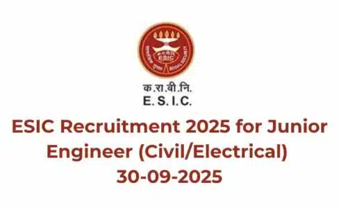 ESIC Recruitment 2025