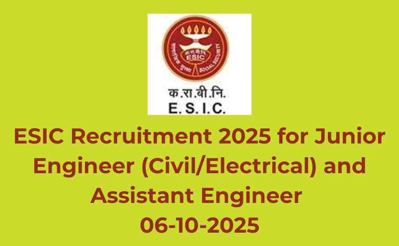 ESIC Recruitment 2025