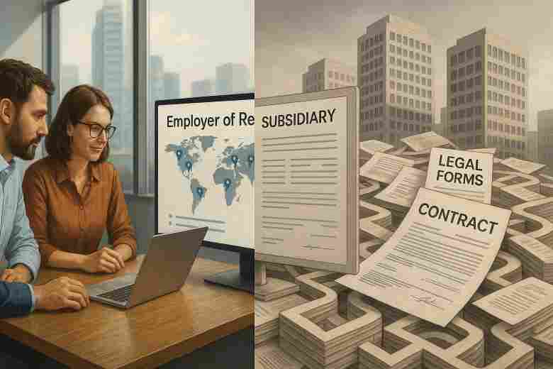 Employer of Record vs subsidiary global hiring comparison