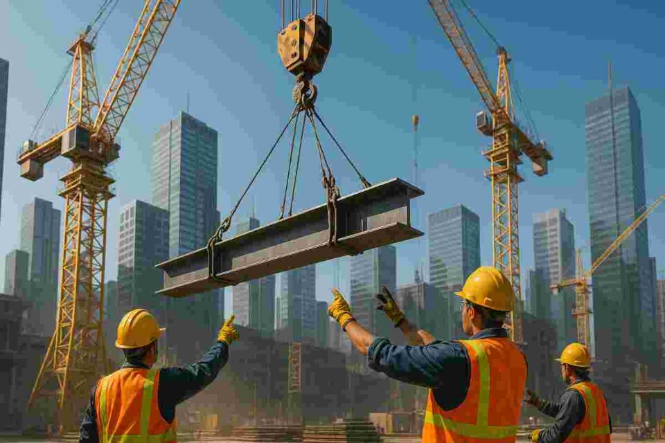 Lifting gear used in urban infrastructure construction site minimizing downtime