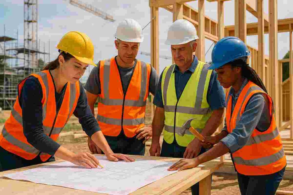 Young apprentices learning construction skills on-site in 2026