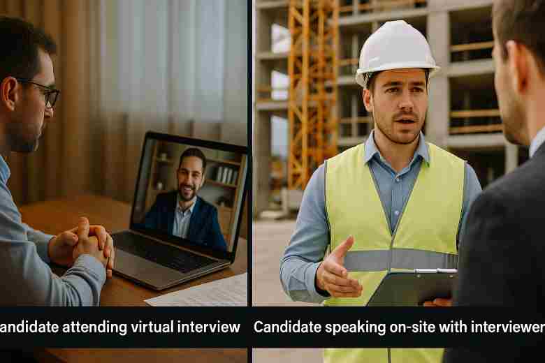 types of construction interviews site and online
