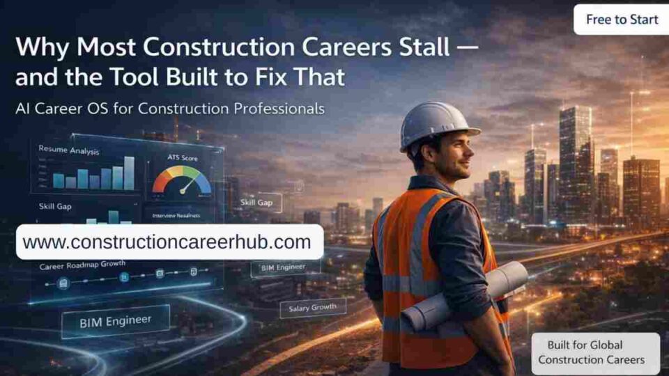 AI-powered construction career platform helping engineers plan career growth