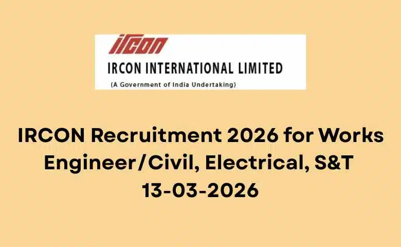 IRCON Recruitment 2026