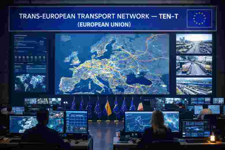 EU transport control centre in action
