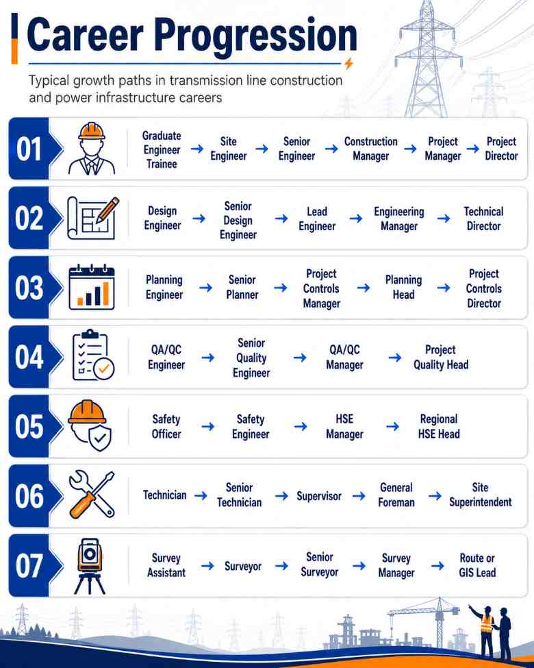 Career progression in power engineering