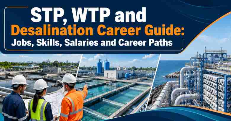 STP, WTP and desalination career guide covering jobs, skills, salaries and career paths